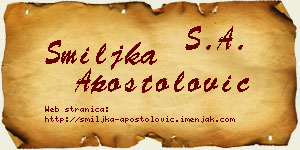 Smiljka Apostolović vizit kartica